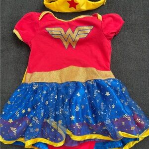 DC Superhero Costume for Kids - Red, Gold, and Blue